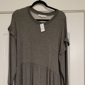 LOFT ruffle sleeved dress